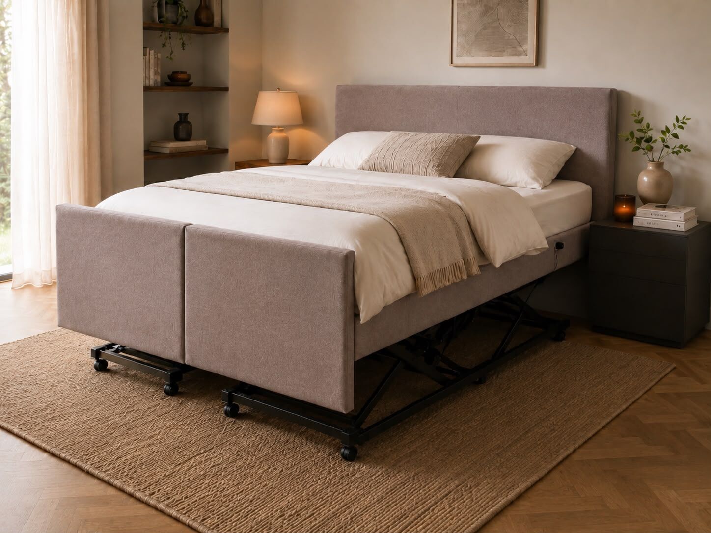 Hoog laag boxspring Lecce